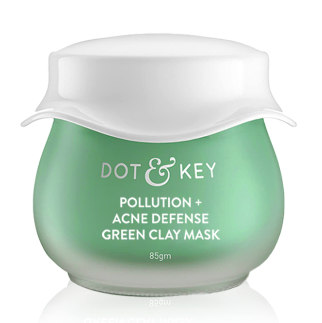 Dott & Keey Anti-Acne Salicylic Green Clay Face Mask- Reduces Dark Spots And Balances Oil & Sebum
