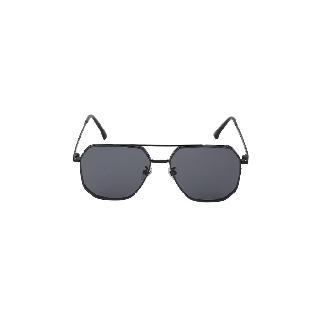 Men Blacck Polarised & UV Protected Lens Rectangle Sunglasses