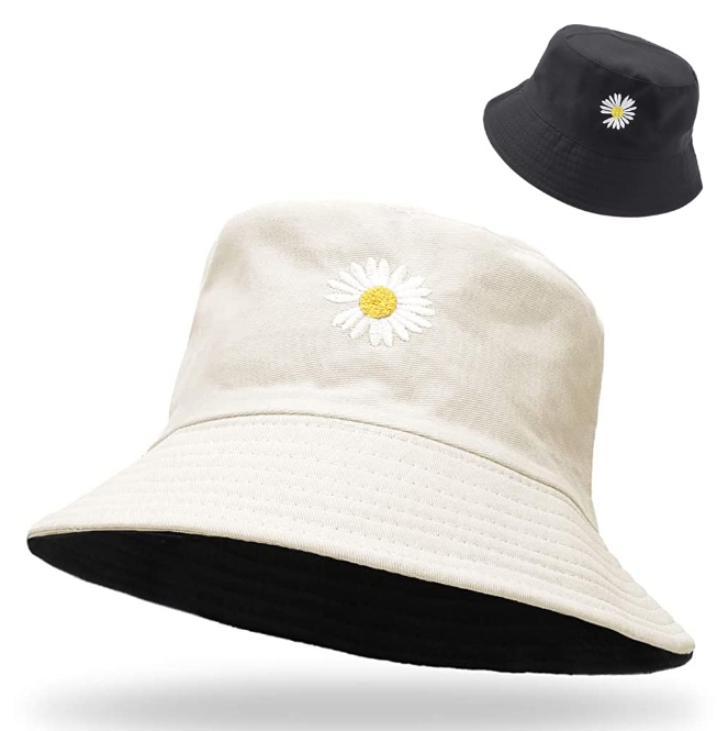 Buccket Hat for Women Foldable Cotton Sun Beach Hat Fisherman Hat Casual Outdoor Cap Lovely Bomber Hats for Women Men Boy Girl