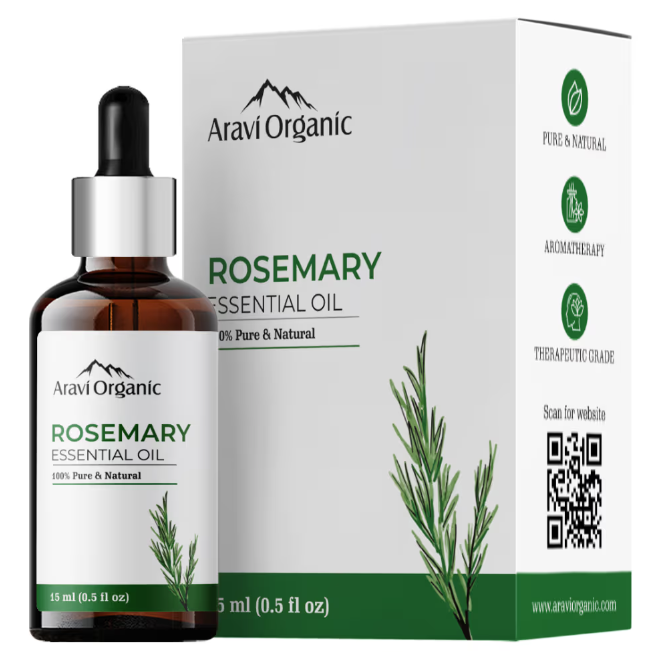 Organic Rosemary Essential Oil 100% Pure Oil for Hair Growth
