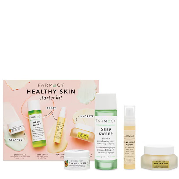 Faremacy Beauty Healthy Skin Starter Kit (Cleansing Balm + 2% BHA Toner + Night Serum + Moisturizer)