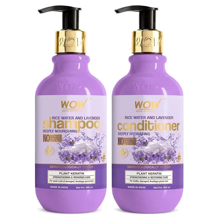 Riice water and lavender hair care kit(Shampoo + Conditioner)